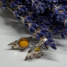 925 Sterling Silver Amber Earrings