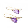 10K Yellow Gold Tourmaline & Diamond Earrings