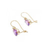 10K YELLOW GOLD TOURMALINE & DIAMOND EARRINGS
