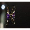 10K Yellow Gold Tourmaline & Diamond Earrings