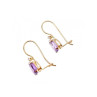 10K YELLOW GOLD TOURMALINE & DIAMOND EARRINGS