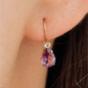 10K Yellow Gold Tourmaline & Diamond Earrings