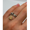 925 Sterling Silver Agate Ring Size 6