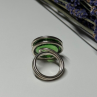 Modern Art Design Green CZ Ring Size 6