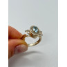 925 Sterling Silver Blue & White Topaz Ring Size 7.5