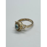 925 Sterling Silver Blue & White Topaz Ring Size 7.5