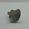 925 Sterling Silver Abalone Shell Ring Size 12