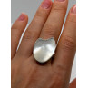 925 Sterling Silver Abalone Shell Ring Size 12