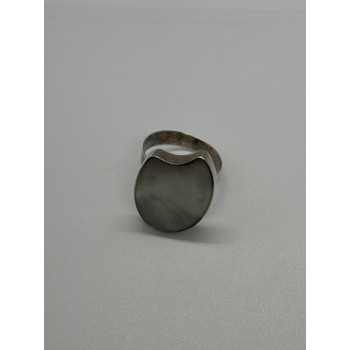 925 Sterling Silver Abalone Shell Ring Size 12