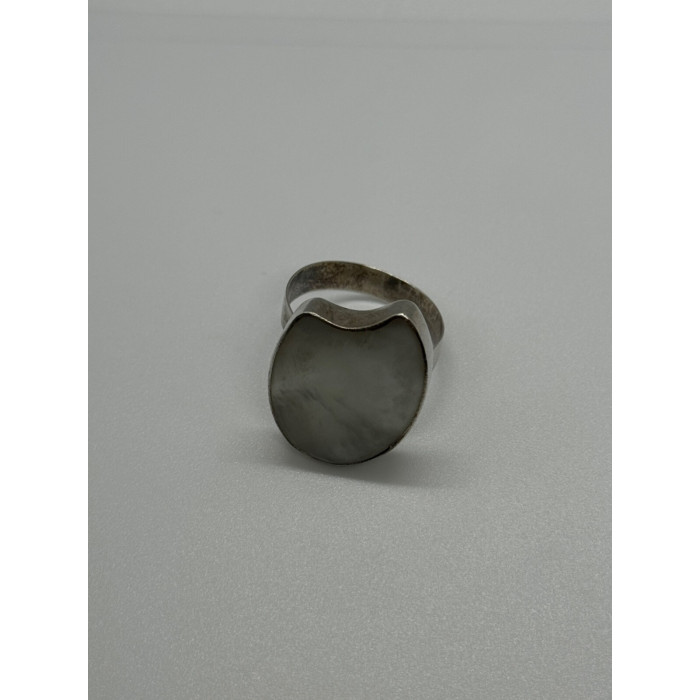 925 Sterling Silver Abalone Shell Ring Size 12