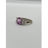 925 Sterling Silver Pink & White Spinel Ring Size 6
