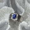 Men's 925 Sterling Silver Star Sapphire Ring Size 8.5