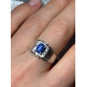 Men's 925 Sterling Silver Star Sapphire Ring Size 8.5
