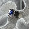 Men's 925 Sterling Silver Star Sapphire Ring Size 8.5
