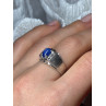 Men's 925 Sterling Silver Star Sapphire Ring Size 8.5
