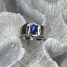 Men's 925 Sterling Silver Star Sapphire Ring Size 8.5