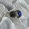 Men's 925 Sterling Silver Star Sapphire Ring Size 8.5