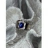 Men's 925 Sterling Silver Star Sapphire Ring Size 8.5