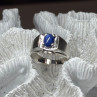Men's 925 Sterling Silver Star Sapphire Ring Size 8.5