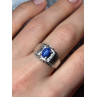 Men's 925 Sterling Silver Star Sapphire Ring Size 8.5