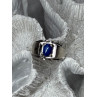 Men's 925 Sterling Silver Star Sapphire Ring Size 8.5