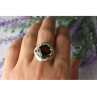 925 Sterling Silver Hessonite Ring Size 9