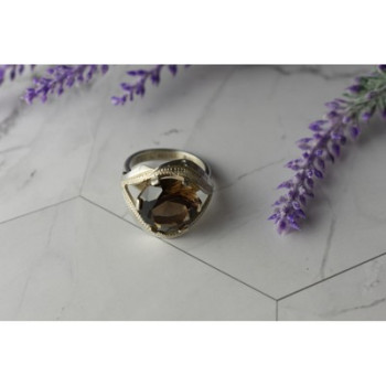 925 Sterling Silver Hessonite Ring Size 9