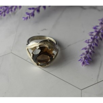 925 Sterling Silver Hessonite Ring Size 9