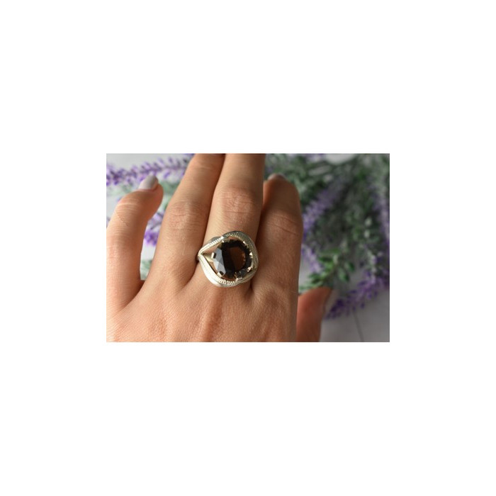 925 Sterling Silver Hessonite Ring Size 9