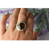 925 Sterling Silver Hessonite Ring Size 9