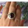 925 Sterling Silver Hessonite Ring Size 9