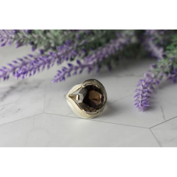 925 Sterling Silver Hessonite Ring Size 9