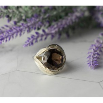 925 Sterling Silver Hessonite Ring Size 9