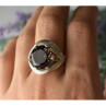 925 Sterling Silver Hessonite Ring Size 9