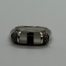 925 Sterling Silver Abalone, Enamel & Marcasite Ring Size 7