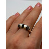 925 Sterling Silver Abalone, Enamel & Marcasite Ring Size 7