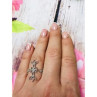 925 Sterling Silver Small Colorless Topaz Ring Size 8