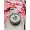 925 Sterling Silver Small Colorless Topaz Ring Size 8