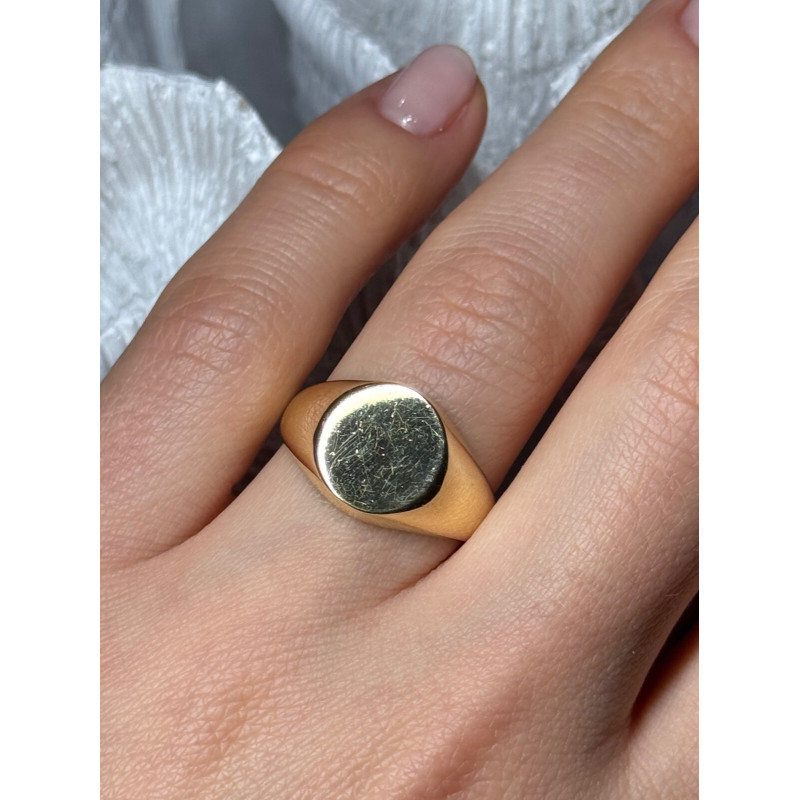 925 Sterling Silver Gold Plated Ring Size 7