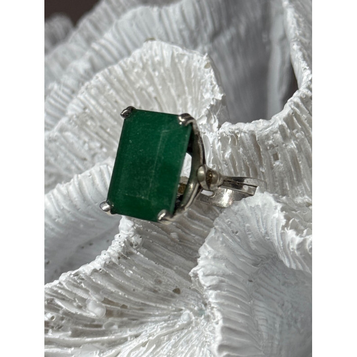Vintage 925 Sterling Silver Emerald Ring Size 5