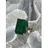 Vintage 925 Sterling Silver Emerald Ring Size 5