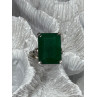 Vintage 925 Sterling Silver Emerald Ring Size 5