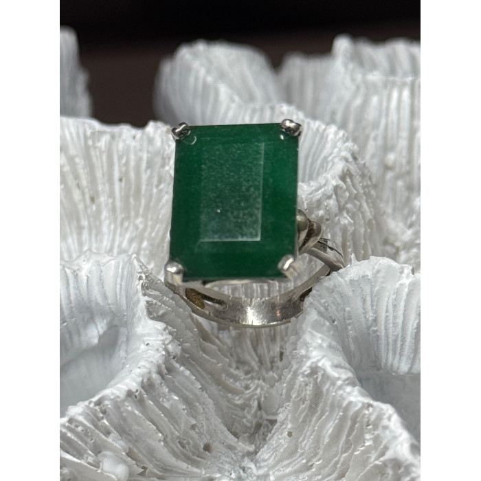 Vintage 925 Sterling Silver Emerald Ring Size 5