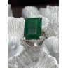 Vintage 925 Sterling Silver Emerald Ring Size 5