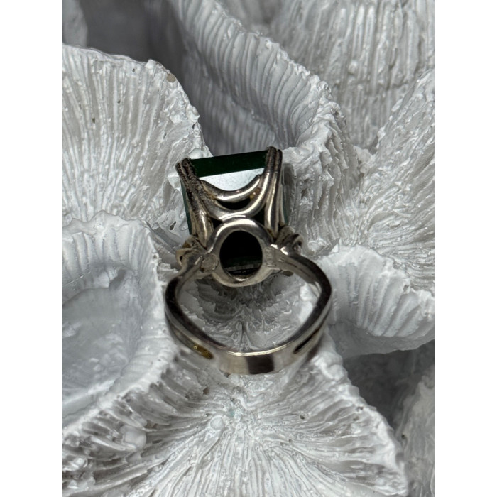 Vintage 925 Sterling Silver Emerald Ring Size 5