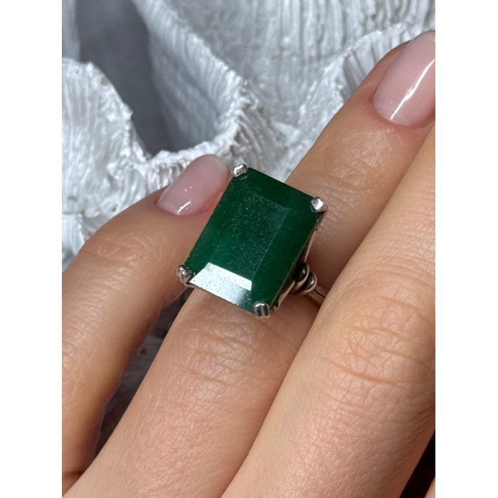 Vintage 925 Sterling Silver Emerald Ring Size 5