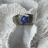 Men'S 925 Sterling Silver Star Sapphire Ring Size 10