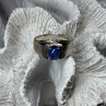 Men'S 925 Sterling Silver Star Sapphire Ring Size 10
