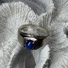 Men'S 925 Sterling Silver Star Sapphire Ring Size 10