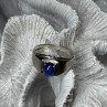 Men'S 925 Sterling Silver Star Sapphire Ring Size 10